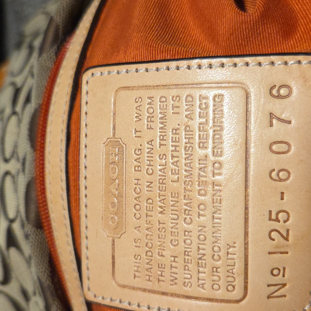 Coach Tan and Brown Signature Shoulder Bag - Picture 5 of 7